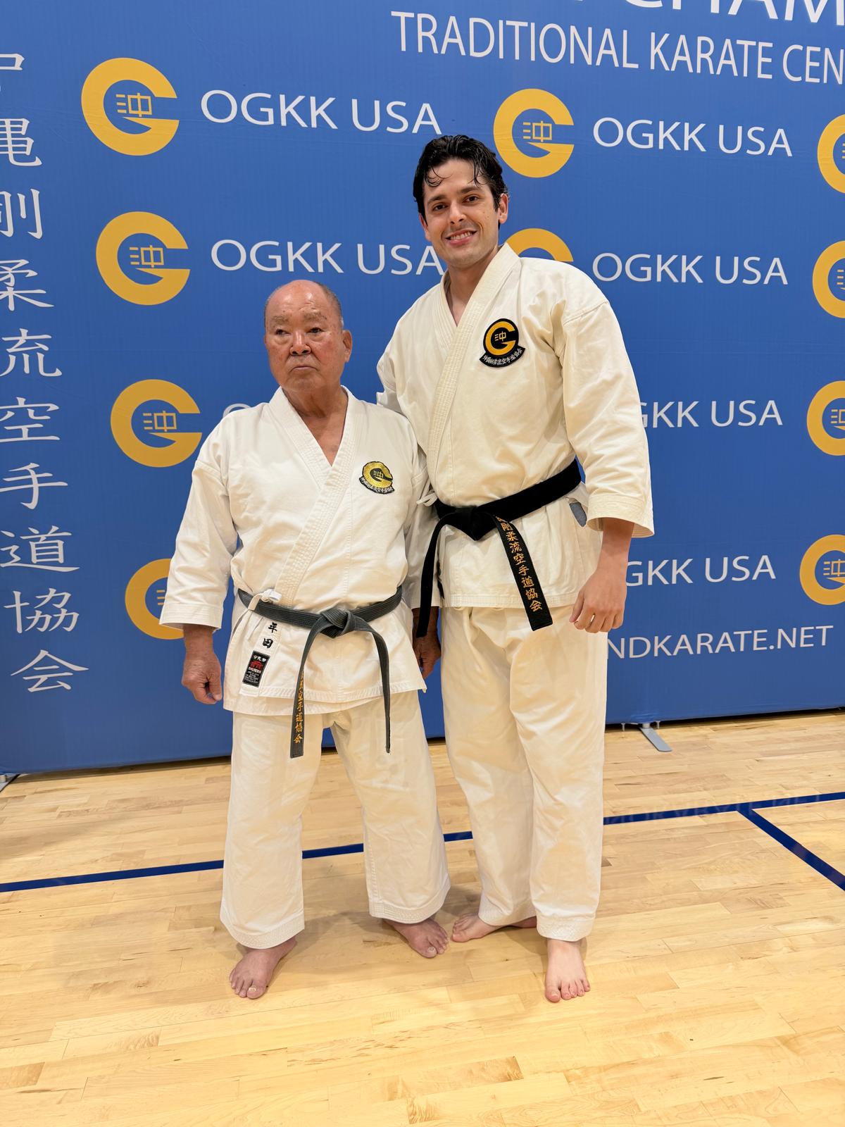 Instructor with Hirata Sensei at the OGKK USA Traditional Karate Center