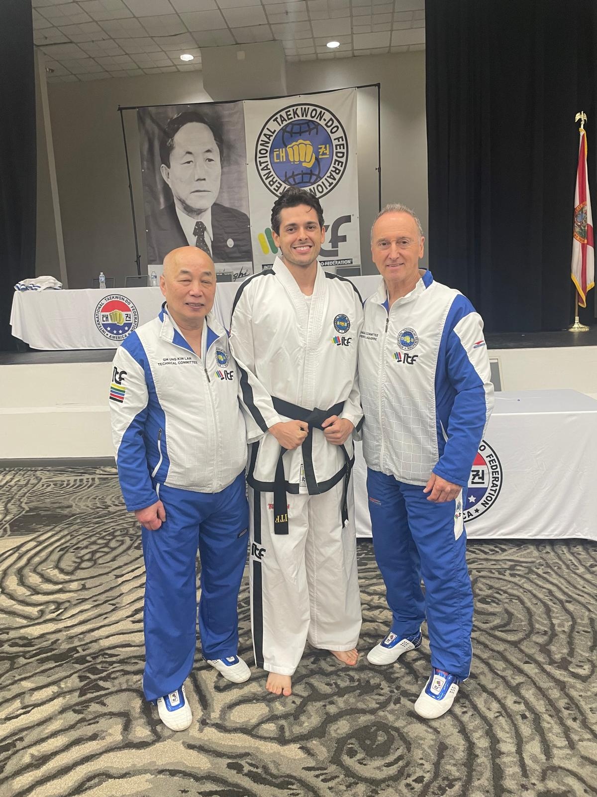 ITF Taekwon-Do instructor with Grandmaster Ung Kim Lan and committee member