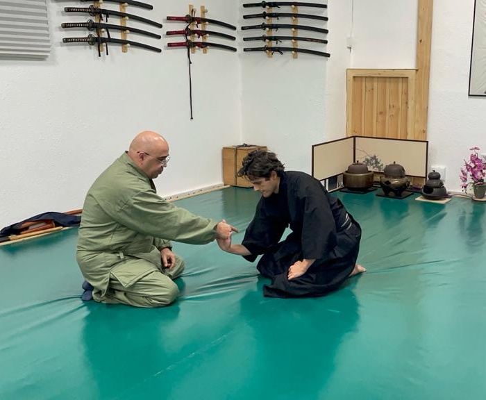 Kaze no Ryu Bugei Ogawa-Ha paired kneeling technique with sensei