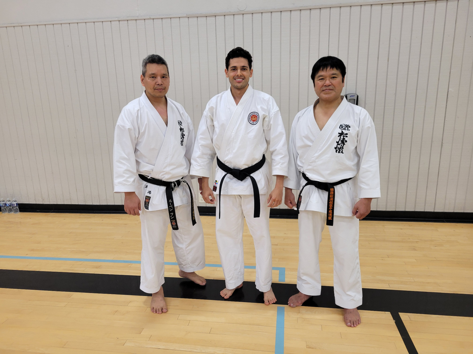 Instructor with senior SKIF Shotokan karate instructors